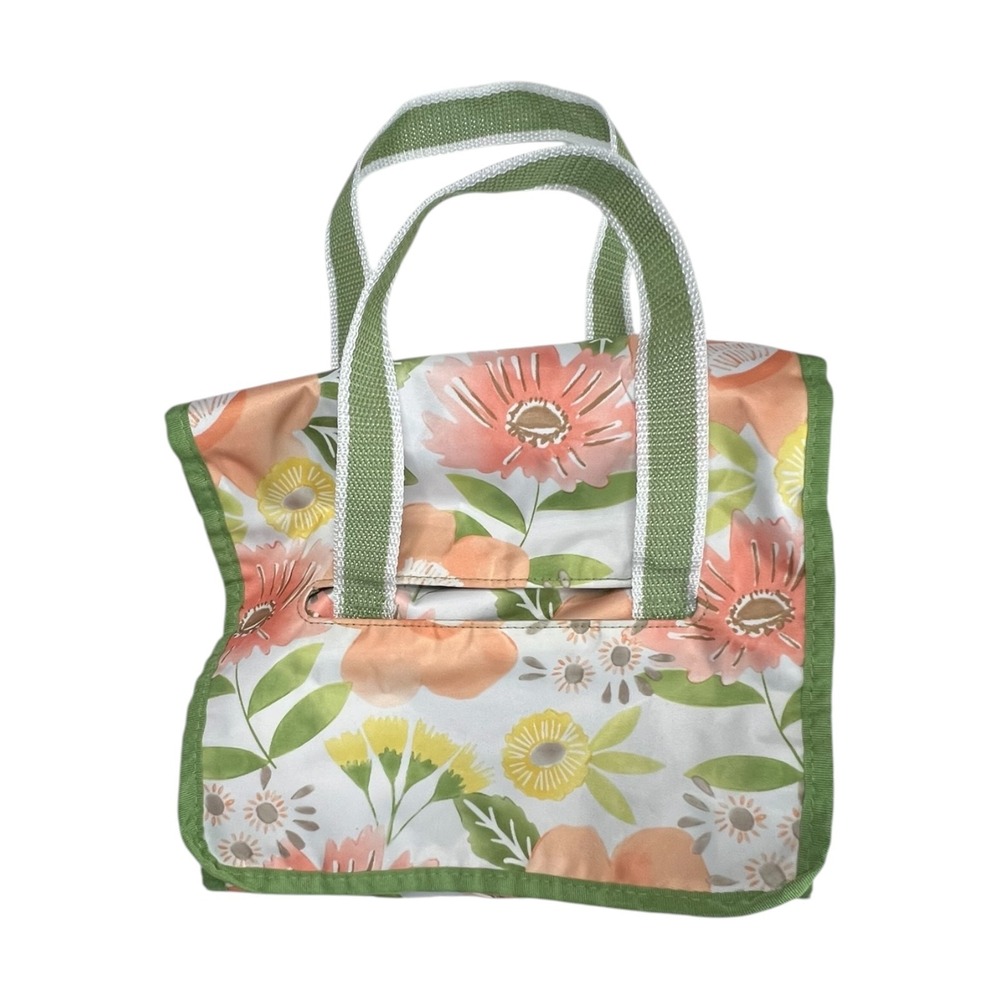 Thirty-One Morning Floral Roll call Organizer/ Make-up Bag Travel Organizer